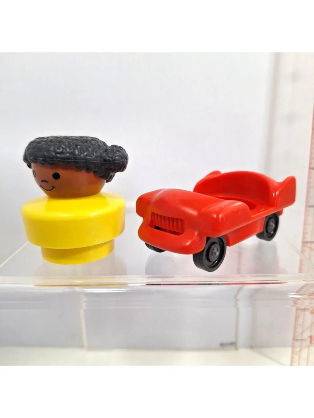 Chunky Little People African American Girl 1990 Red Black Car 1993 Vintage - Picture 2 of 11